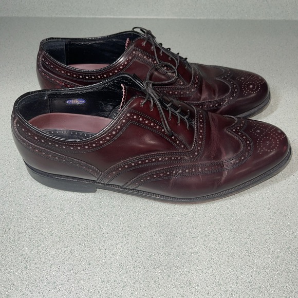 Florsheim Leather Lace Up Men's Dress Shoes Size 10.5 3E Extra Wide Cordovan